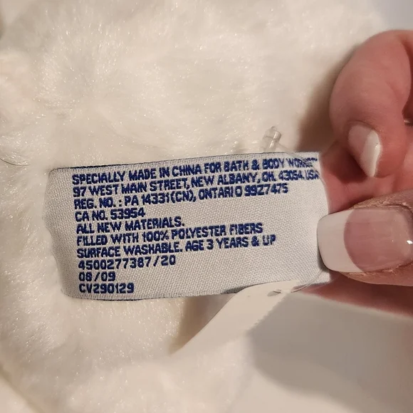 8” White Reindeer Plush Bath and Body Works Stuffed Animal - Picture 8 of 10